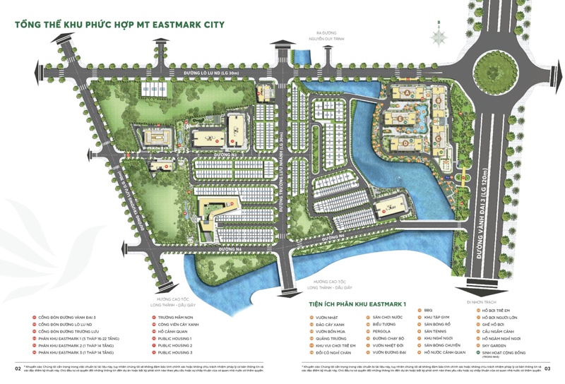 Mặt bằng tổng thể giai đoạn 1 - Centana Điền Phúc Thành và Mt Eastmark City