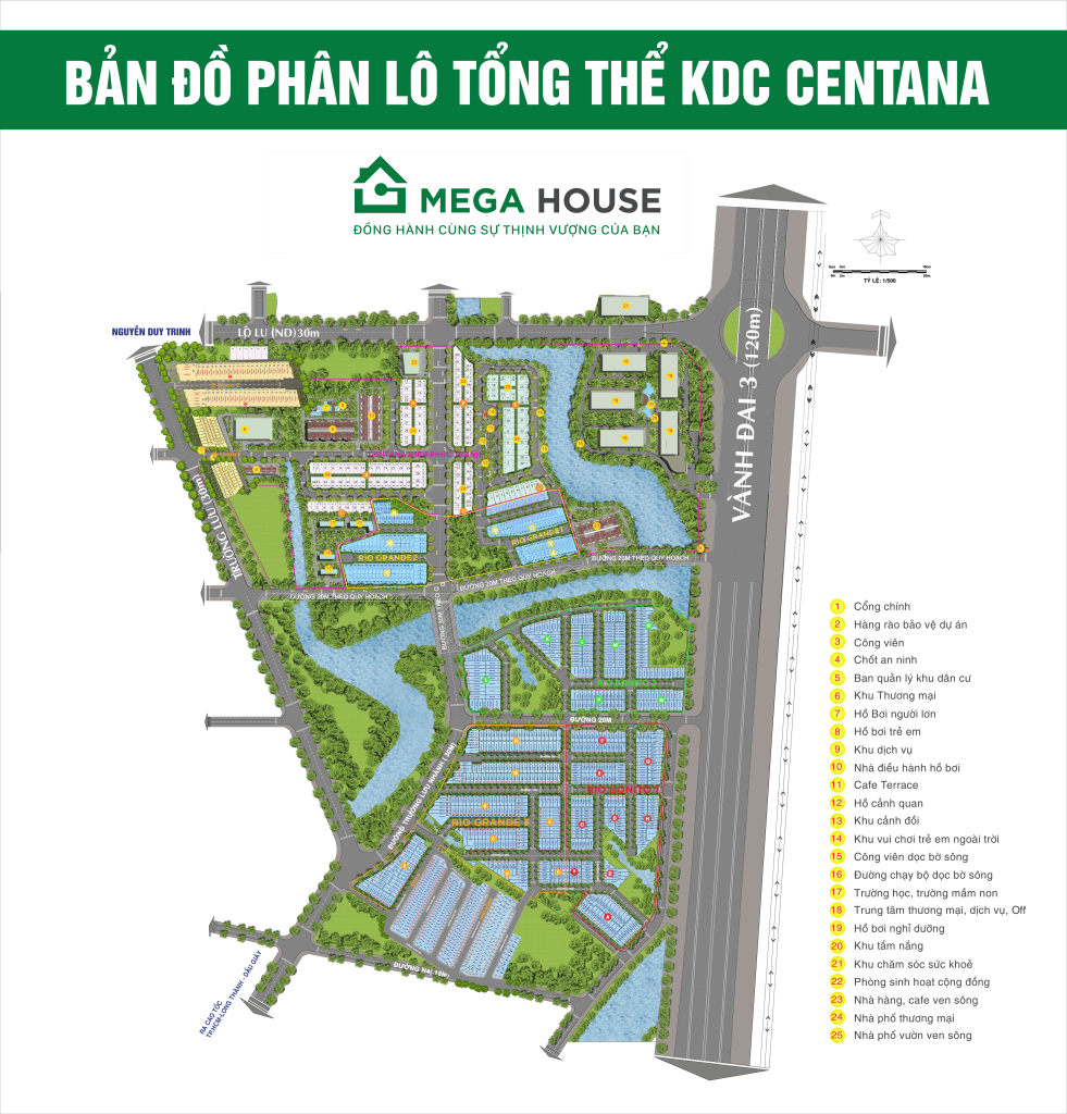 Mặt bằng tổng thể dự án Centana Điền Phúc Thành Quận 9